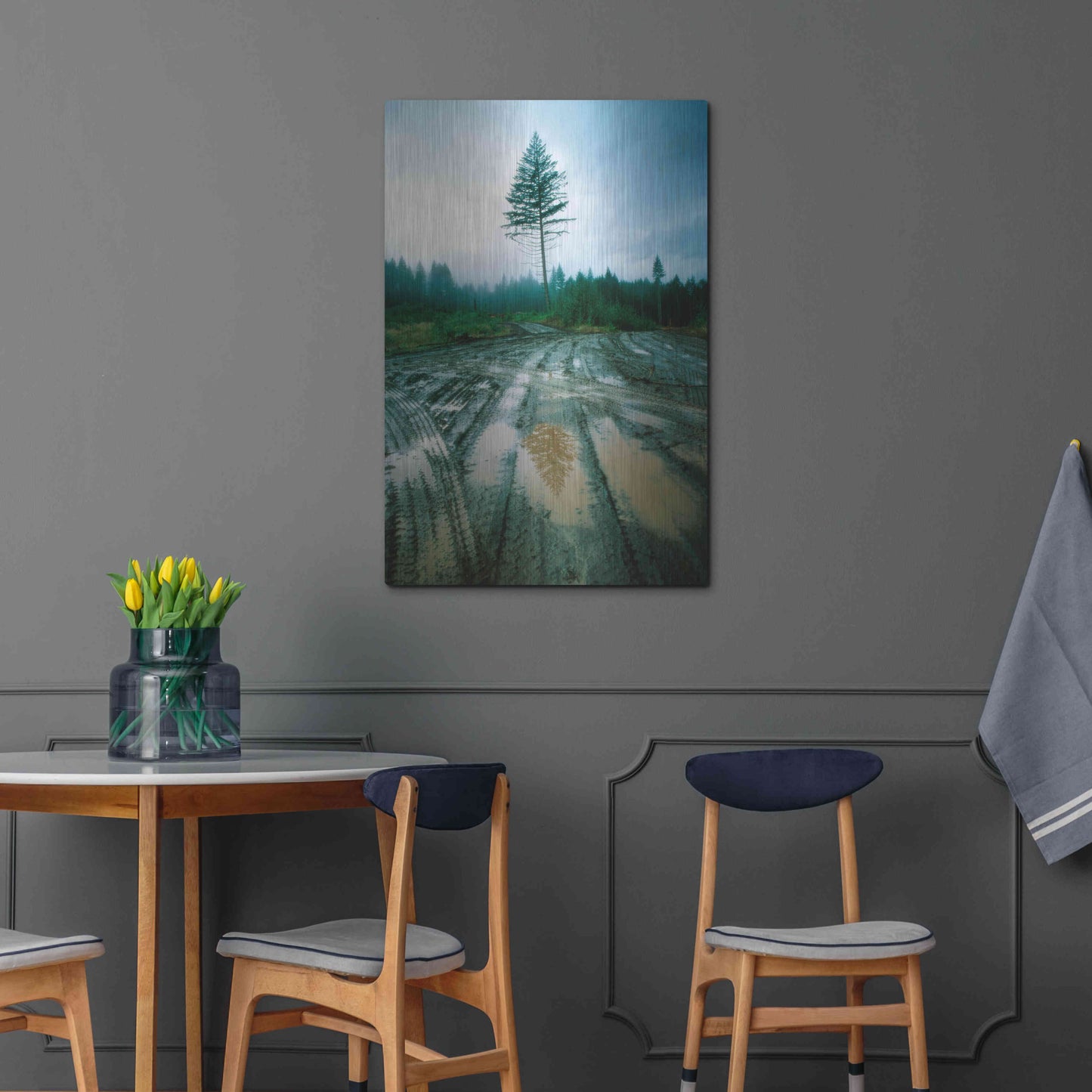 Luxe Metal Art 'Lonefir' by Thomas Haney, Metal Wall Art,24x36