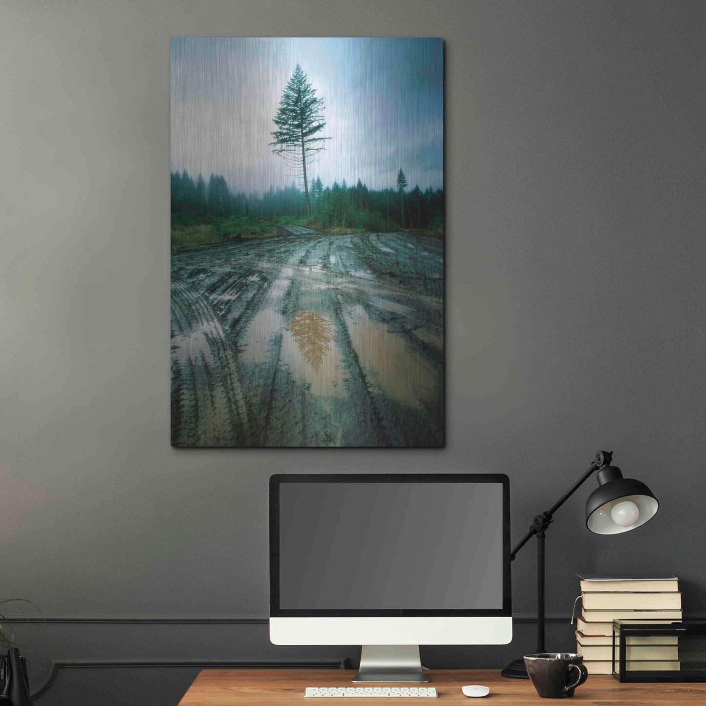 Luxe Metal Art 'Lonefir' by Thomas Haney, Metal Wall Art,24x36