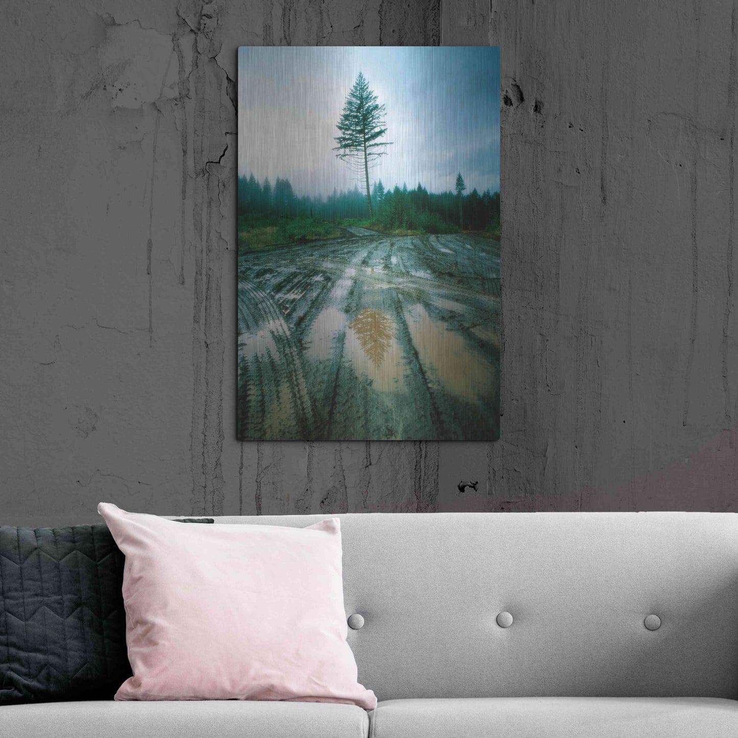 Luxe Metal Art 'Lonefir' by Thomas Haney, Metal Wall Art,24x36