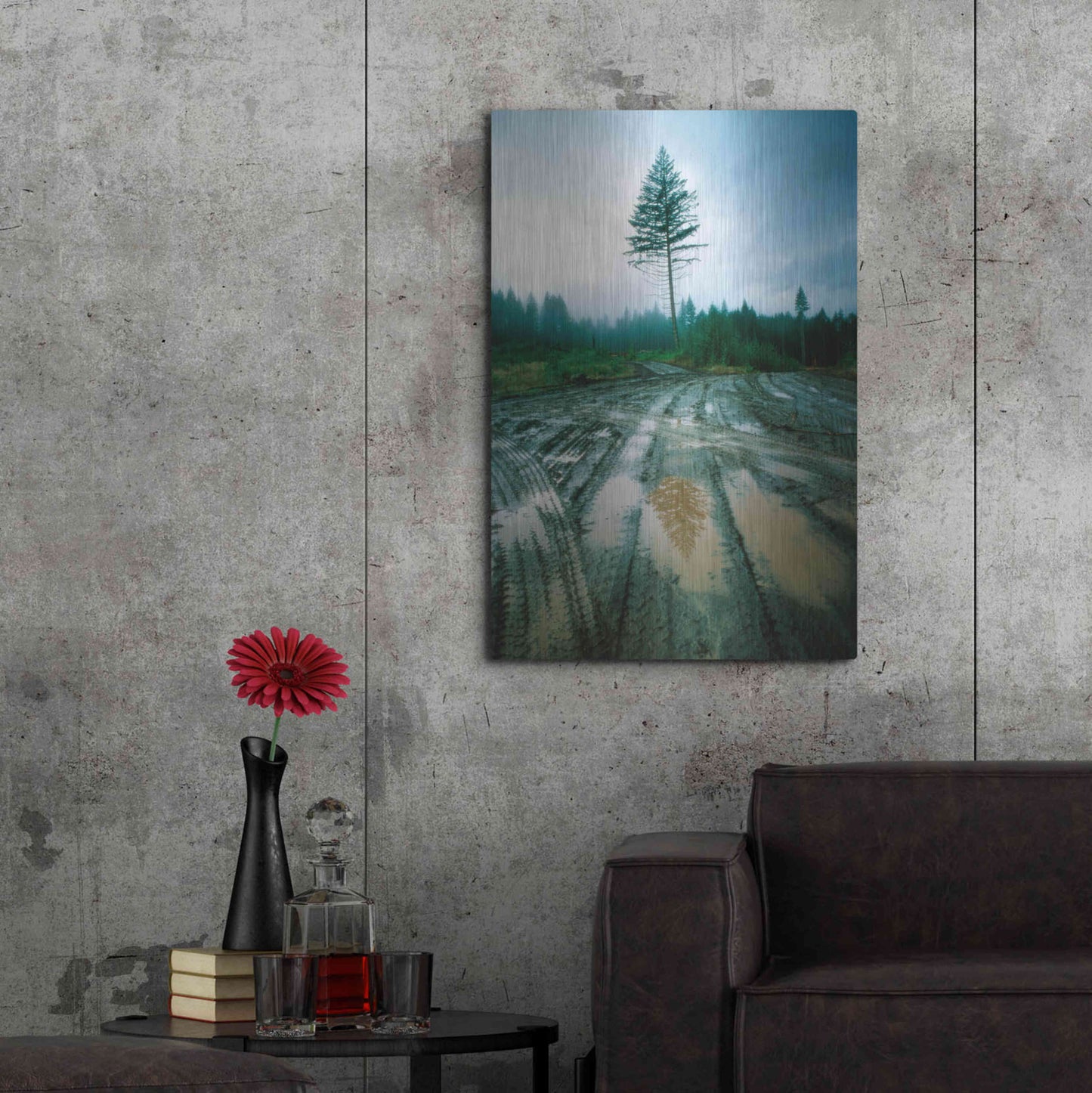 Luxe Metal Art 'Lonefir' by Thomas Haney, Metal Wall Art,24x36