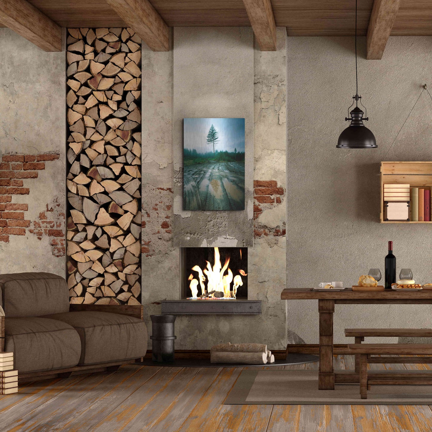 Luxe Metal Art 'Lonefir' by Thomas Haney, Metal Wall Art,24x36