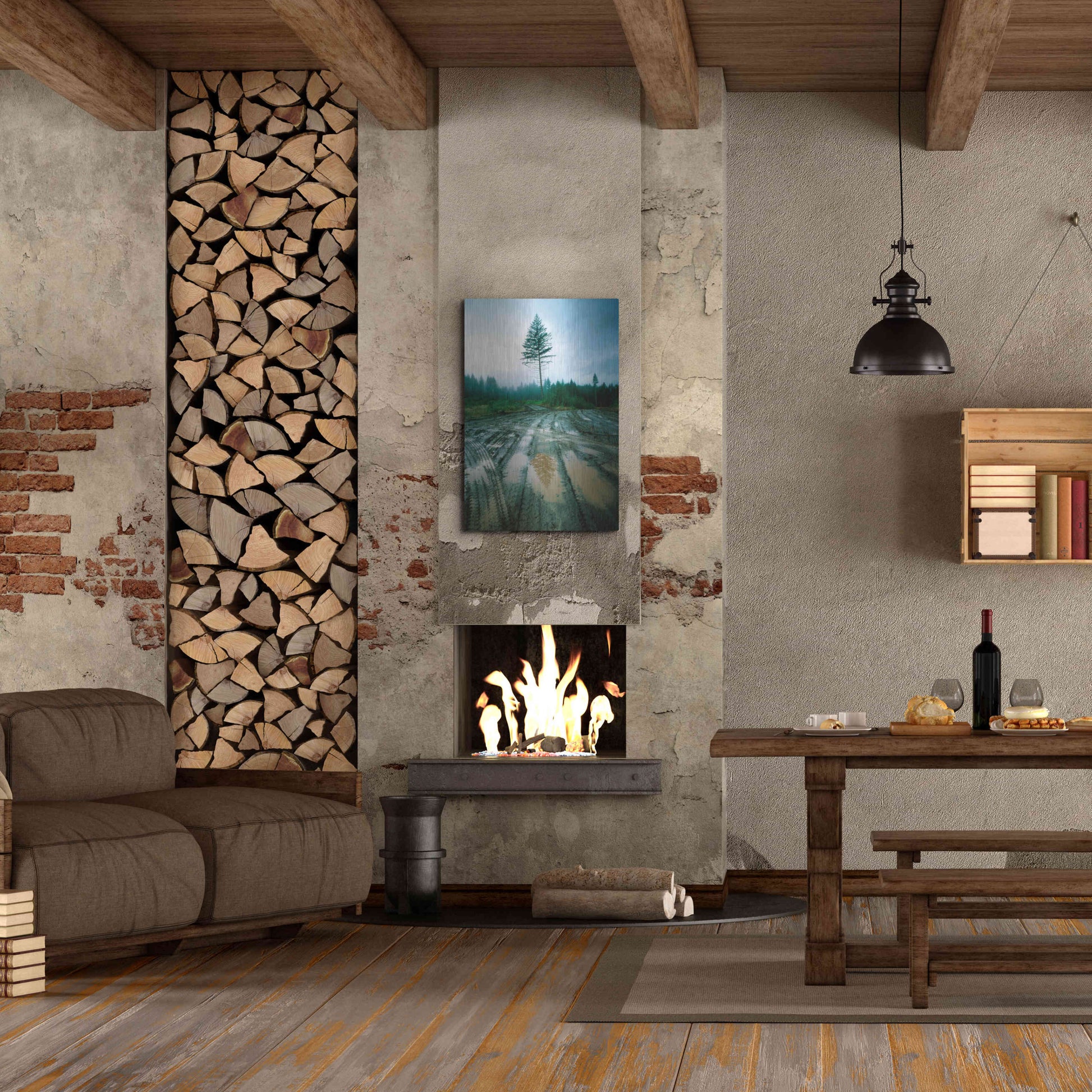 Luxe Metal Art 'Lonefir' by Thomas Haney, Metal Wall Art,24x36