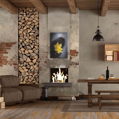 Luxe Metal Art 'Maple Leaf Stranded' by Thomas Haney, Metal Wall Art,24x36