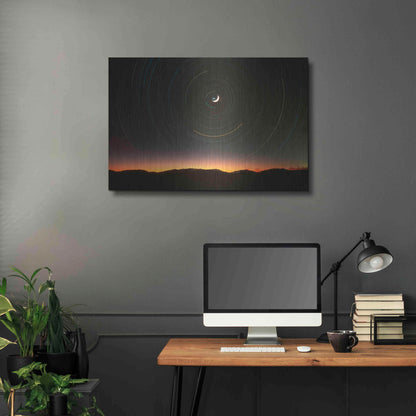Luxe Metal Art 'Moon North Star' by Thomas Haney, Metal Wall Art,36x24