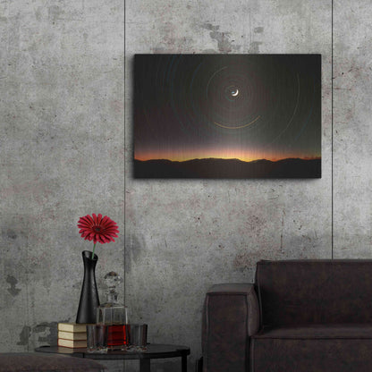 Luxe Metal Art 'Moon North Star' by Thomas Haney, Metal Wall Art,36x24