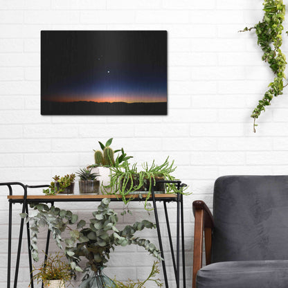 Luxe Metal Art 'Moon Planets' by Thomas Haney, Metal Wall Art,16x12