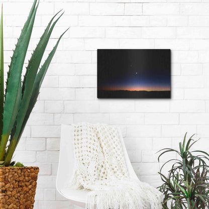 Luxe Metal Art 'Moon Planets' by Thomas Haney, Metal Wall Art,16x12