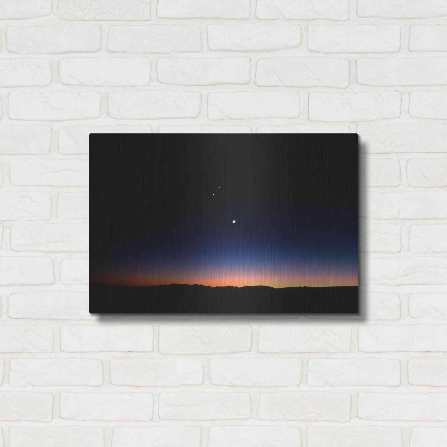 Luxe Metal Art 'Moon Planets' by Thomas Haney, Metal Wall Art,24x16