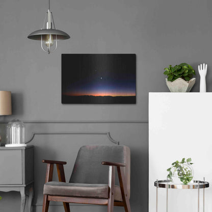 Luxe Metal Art 'Moon Planets' by Thomas Haney, Metal Wall Art,24x16