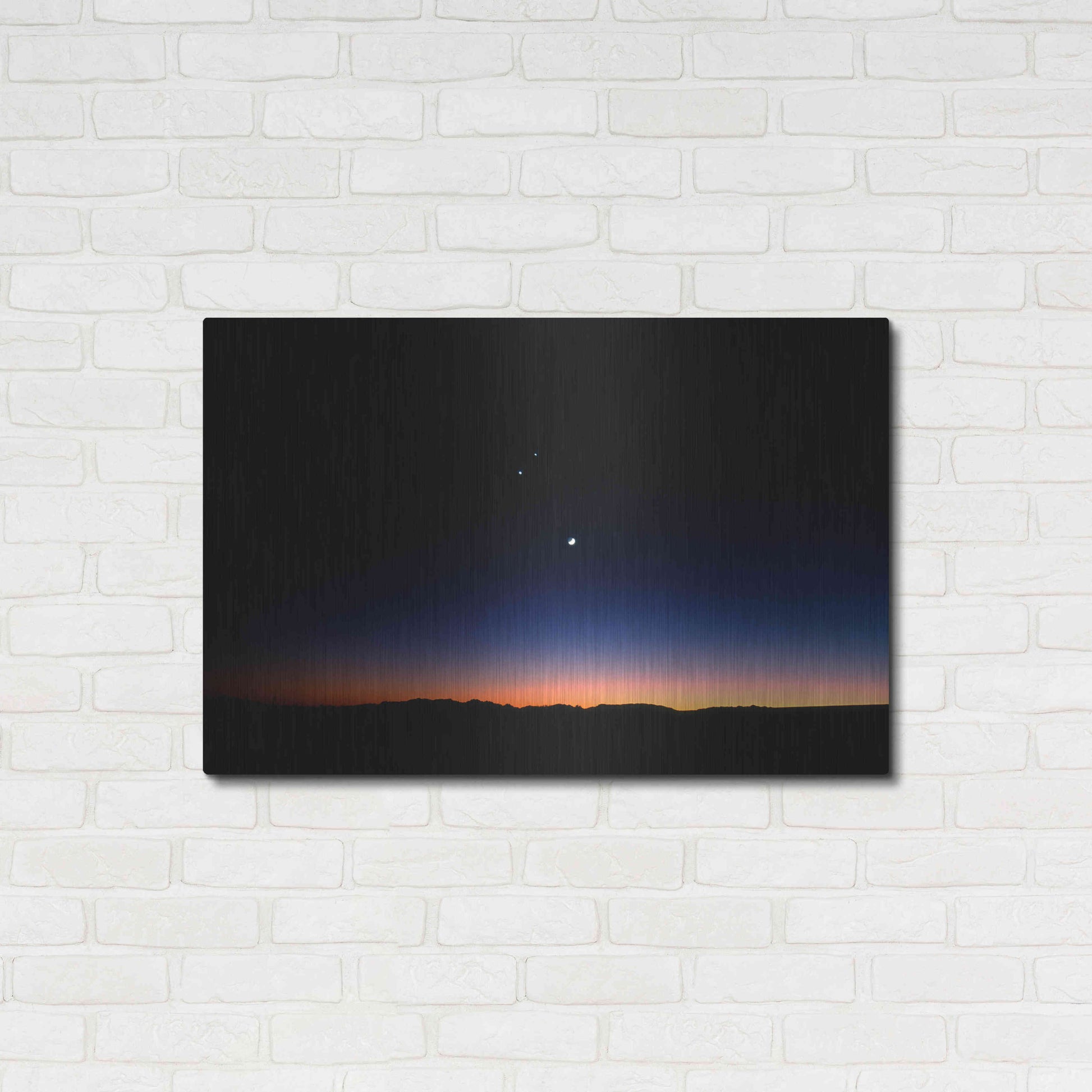 Luxe Metal Art 'Moon Planets' by Thomas Haney, Metal Wall Art,36x24