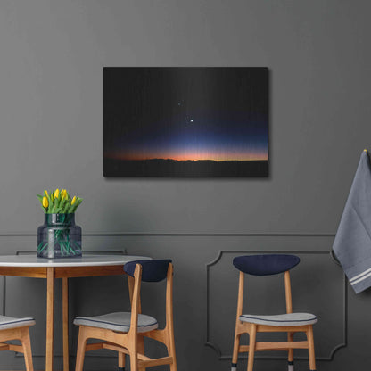 Luxe Metal Art 'Moon Planets' by Thomas Haney, Metal Wall Art,36x24