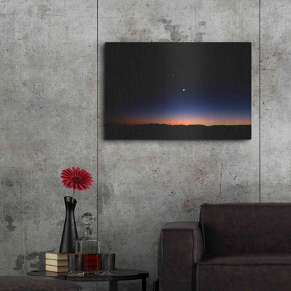 Luxe Metal Art 'Moon Planets' by Thomas Haney, Metal Wall Art,36x24