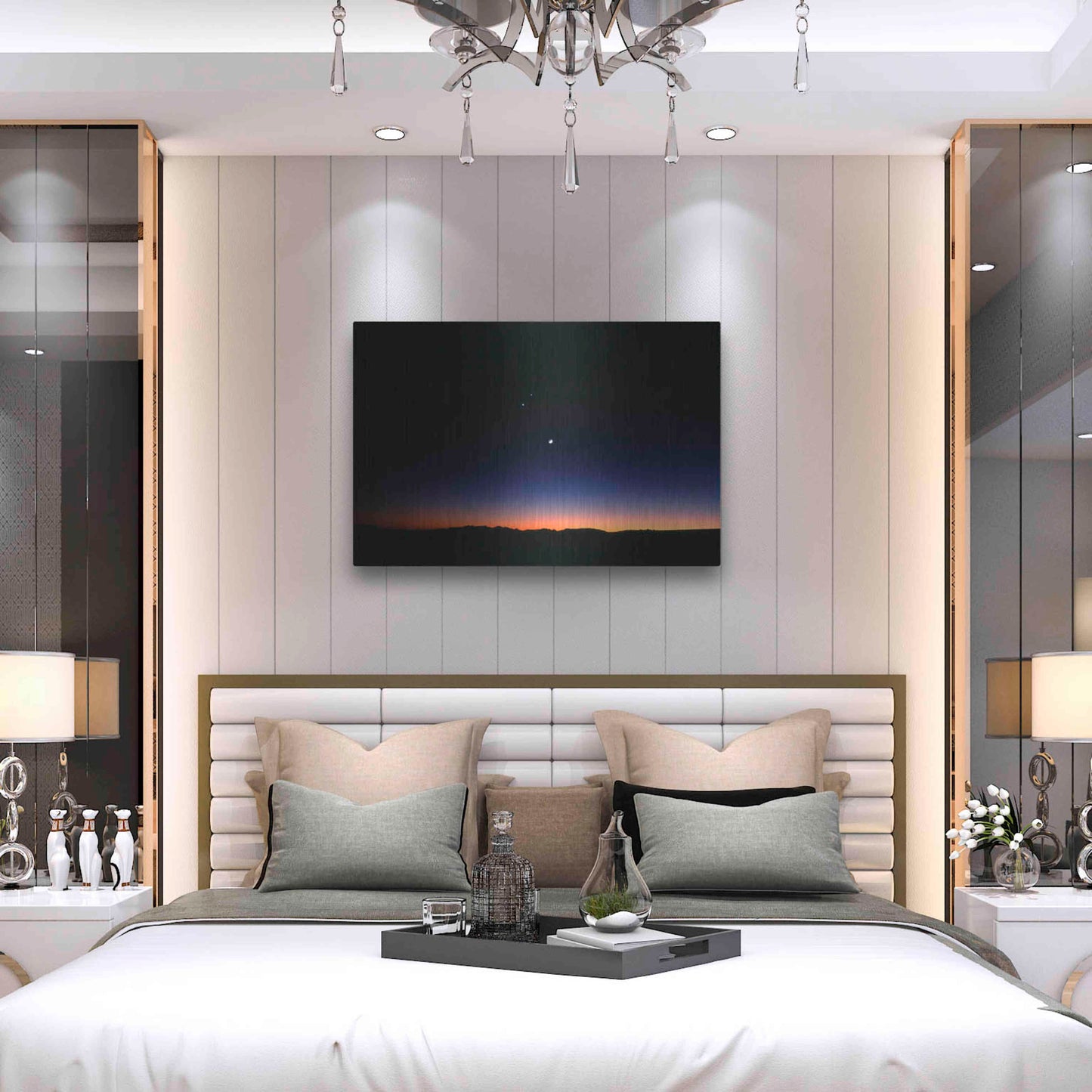 Luxe Metal Art 'Moon Planets' by Thomas Haney, Metal Wall Art,36x24