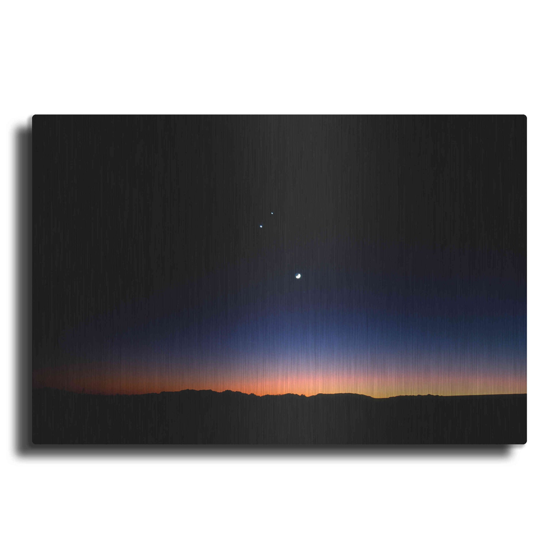 Luxe Metal Art 'Moon Planets' by Thomas Haney, Metal Wall Art