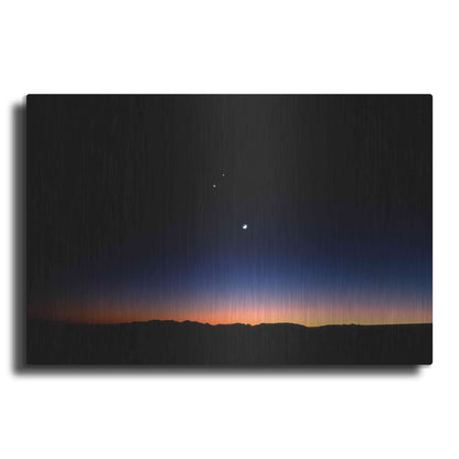 Luxe Metal Art 'Moon Planets' by Thomas Haney, Metal Wall Art