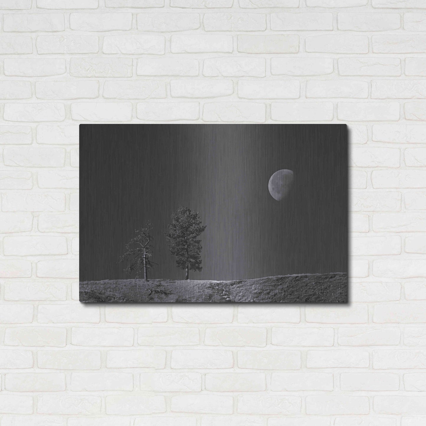 Luxe Metal Art 'Moon Trees Hill' by Thomas Haney, Metal Wall Art,36x24
