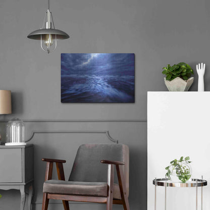 Luxe Metal Art 'Ocean Turmoil' by Thomas Haney, Metal Wall Art,24x16