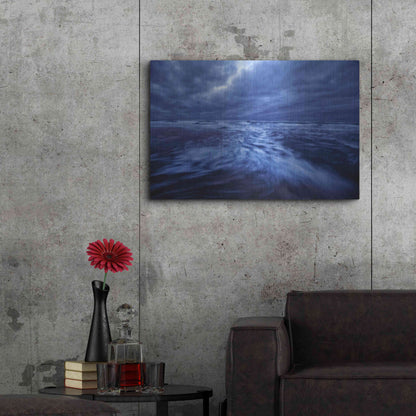 Luxe Metal Art 'Ocean Turmoil' by Thomas Haney, Metal Wall Art,36x24