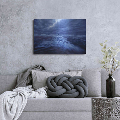 Luxe Metal Art 'Ocean Turmoil' by Thomas Haney, Metal Wall Art,36x24