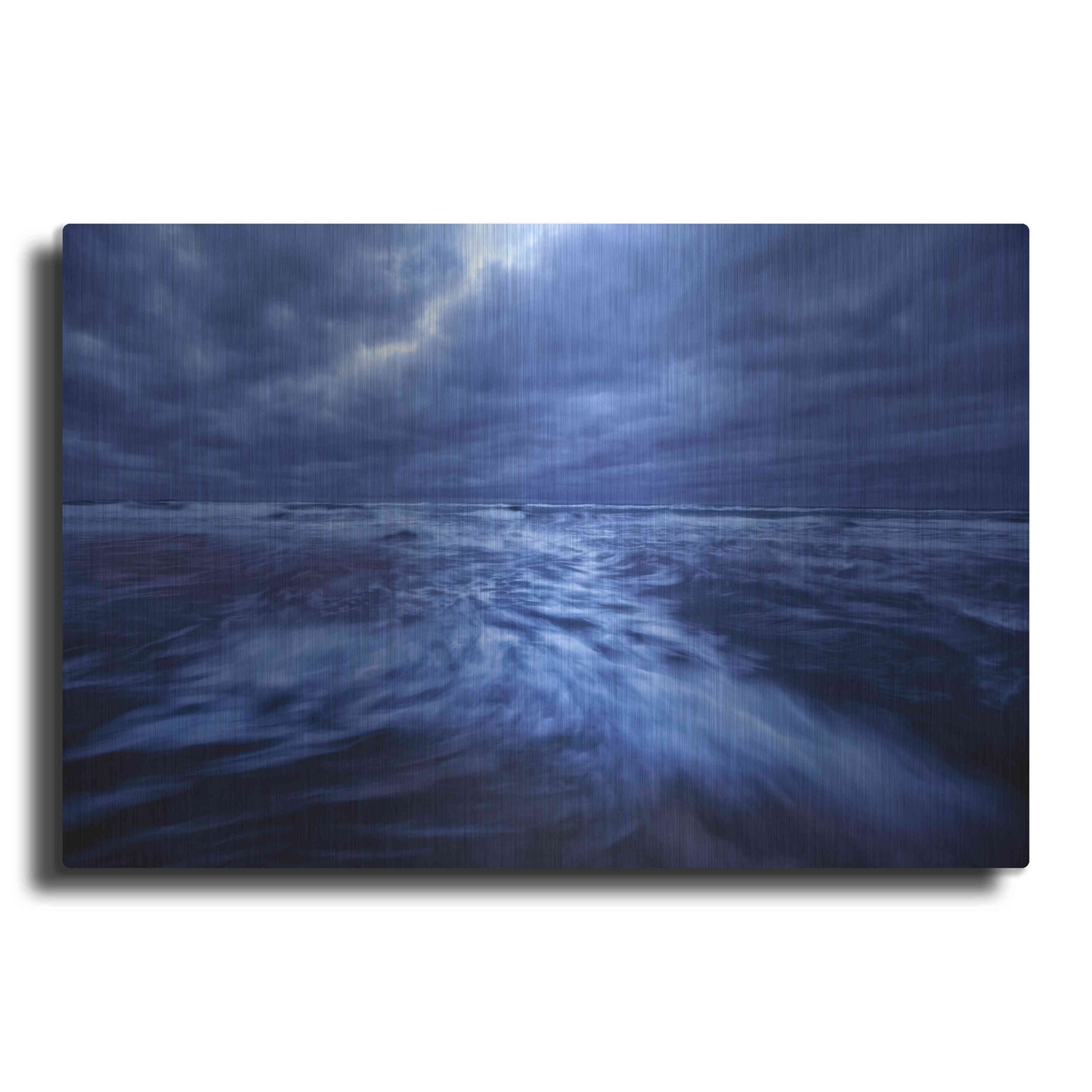 Luxe Metal Art 'Ocean Turmoil' by Thomas Haney, Metal Wall Art