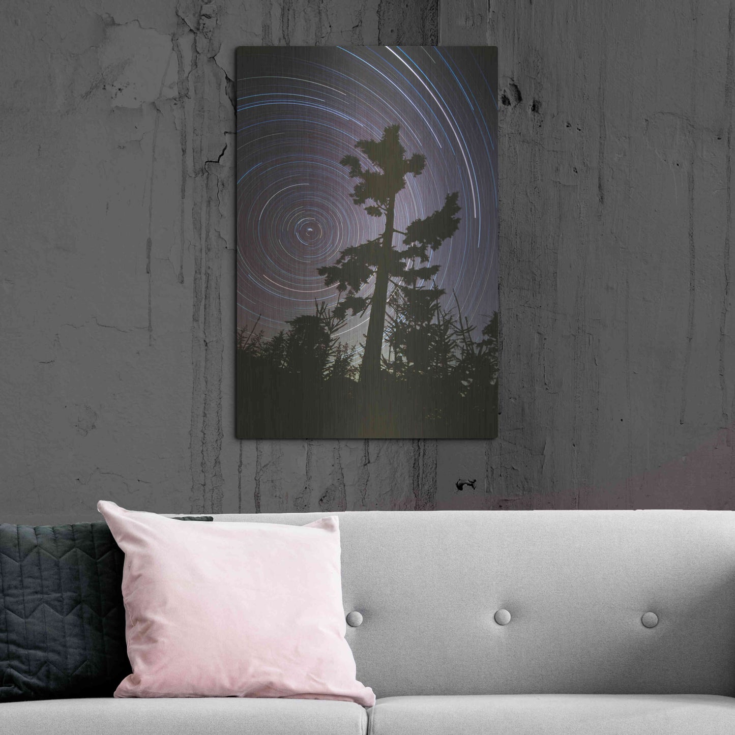 Luxe Metal Art 'Polaris Pine' by Thomas Haney, Metal Wall Art,24x36