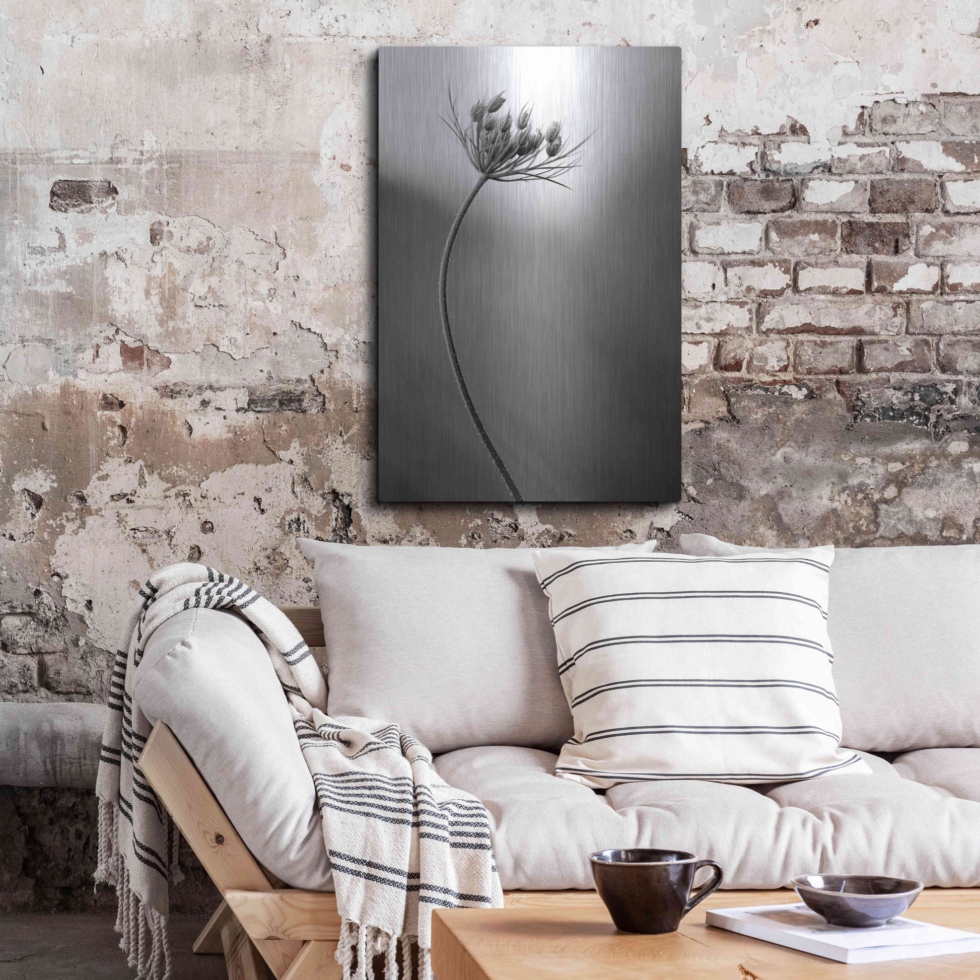 Luxe Metal Art 'Queen Anne's B&W' by Thomas Haney, Metal Wall Art,24x36