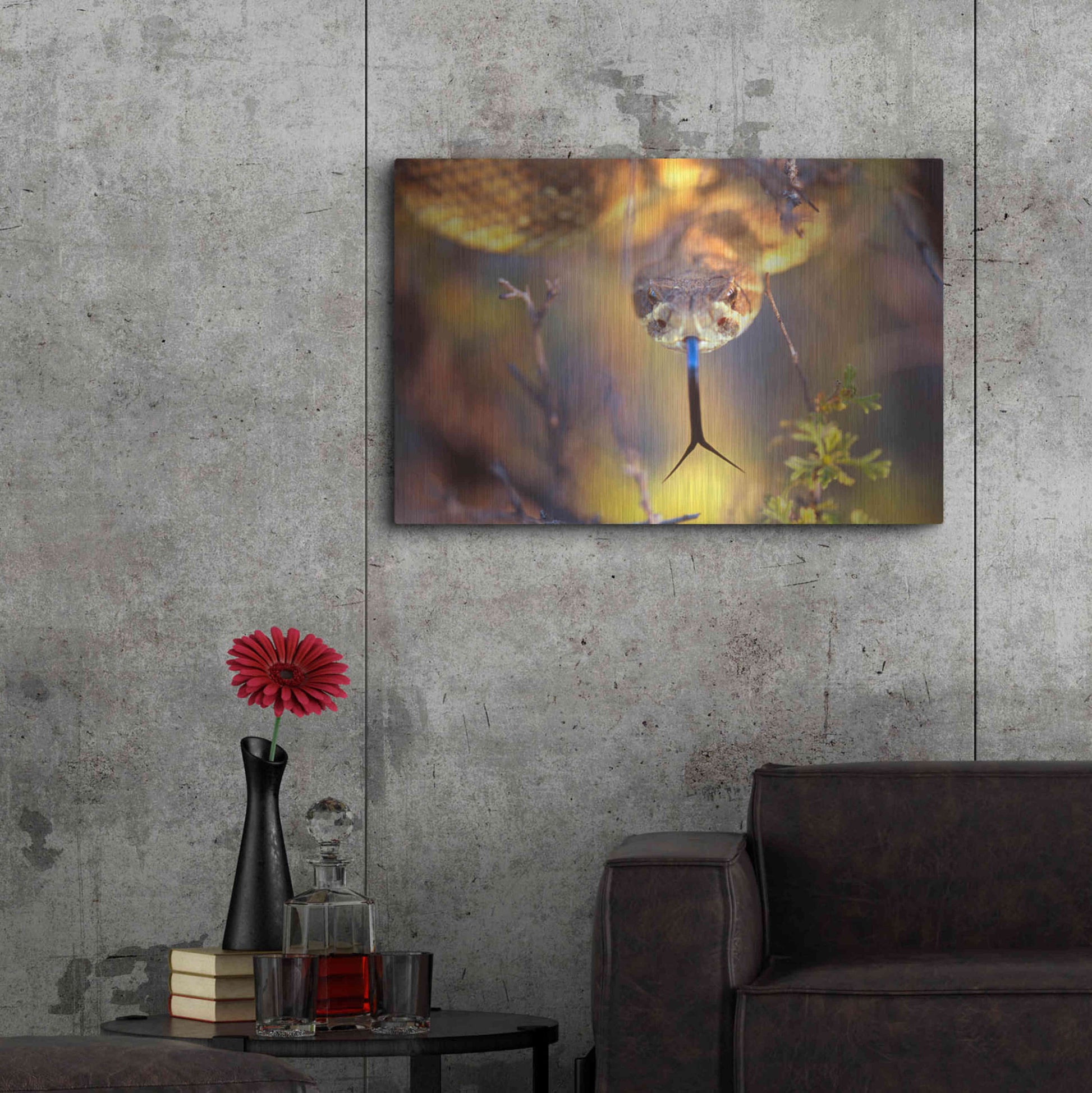 Luxe Metal Art 'Rattle' by Thomas Haney, Metal Wall Art,36x24