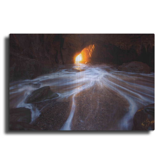 Luxe Metal Art 'Cave Horiz 2 Proc' by Thomas Haney, Metal Wall Art