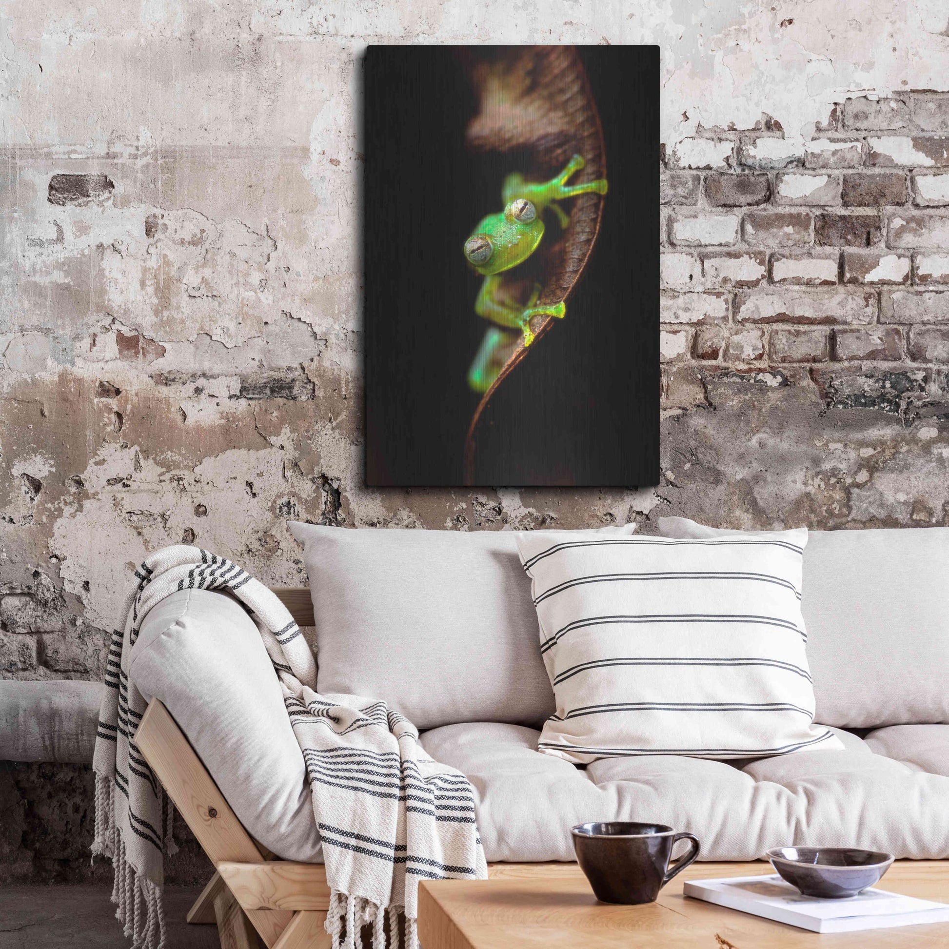 Luxe Metal Art 'Frog Portrait' by Thomas Haney, Metal Wall Art,24x36