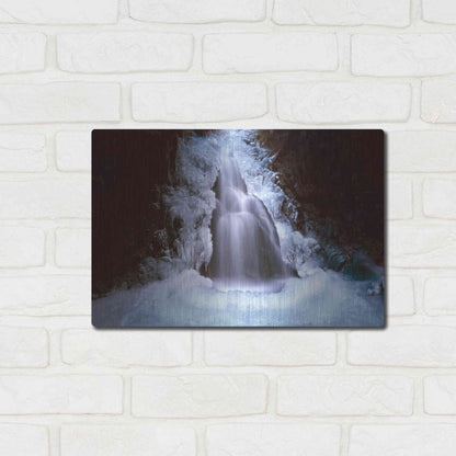 Luxe Metal Art 'Ice Fall 3' by Thomas Haney, Metal Wall Art,16x12