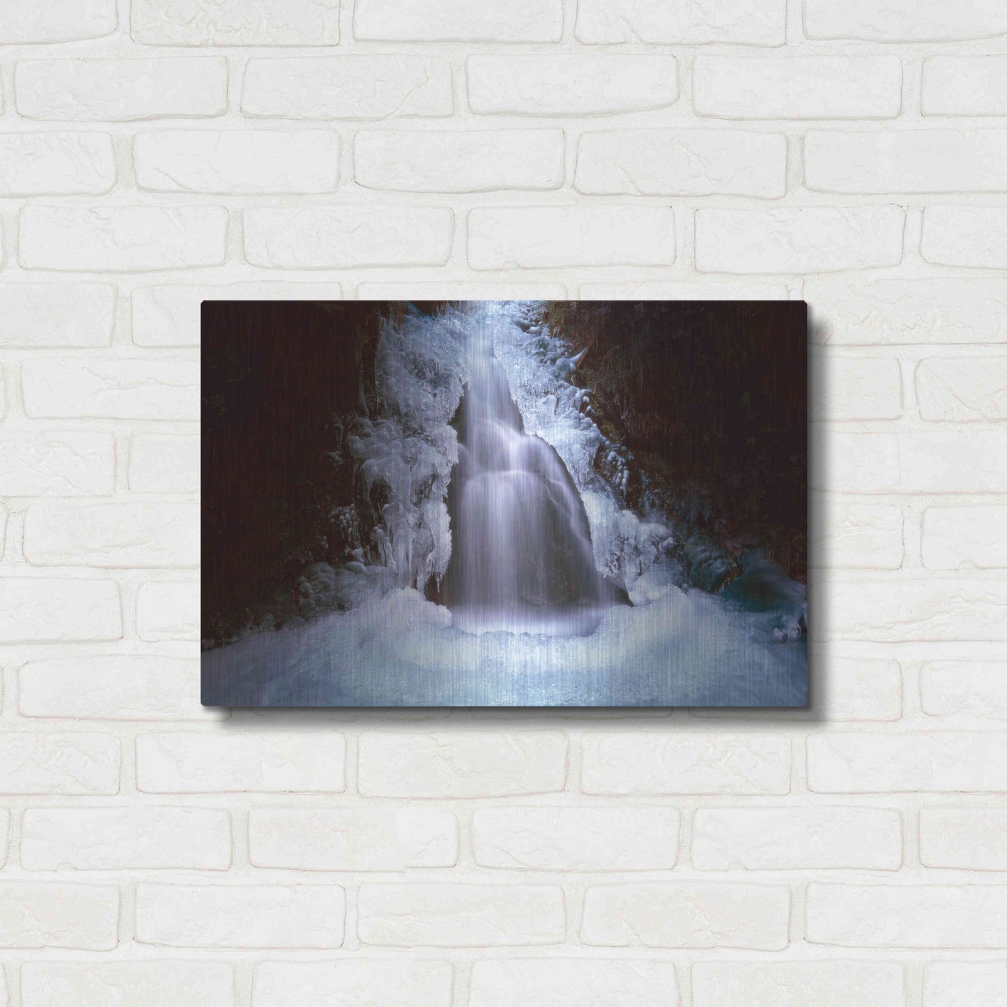 Luxe Metal Art 'Ice Fall 3' by Thomas Haney, Metal Wall Art,24x16