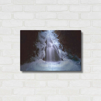 Luxe Metal Art 'Ice Fall 3' by Thomas Haney, Metal Wall Art,24x16