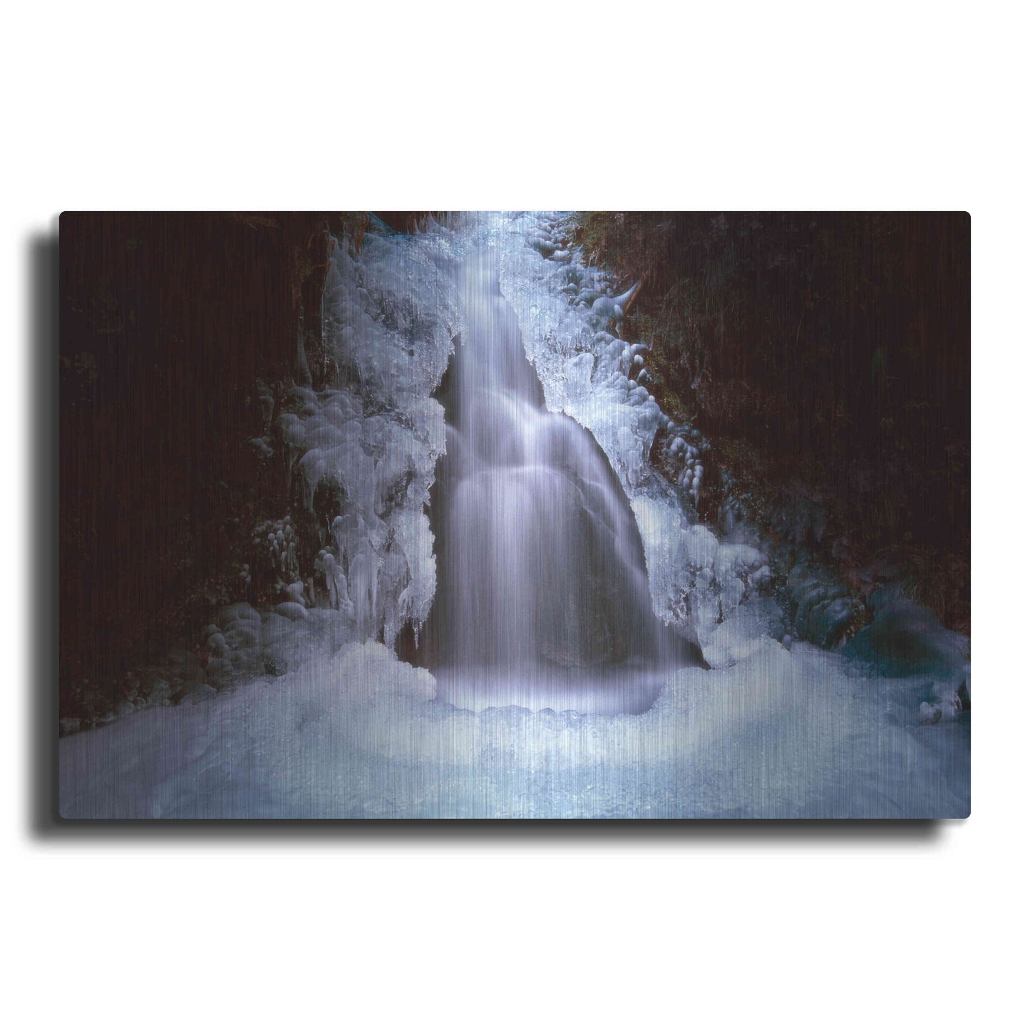 Luxe Metal Art 'Ice Fall 3' by Thomas Haney, Metal Wall Art