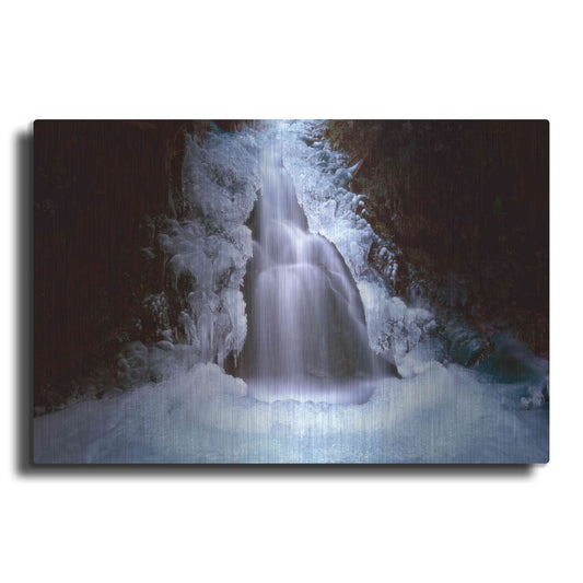 Luxe Metal Art 'Ice Fall 3' by Thomas Haney, Metal Wall Art