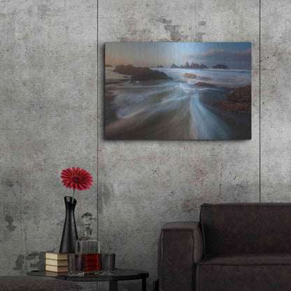 Luxe Metal Art 'Seal Rock Horiz Torrent' by Thomas Haney, Metal Wall Art,36x24