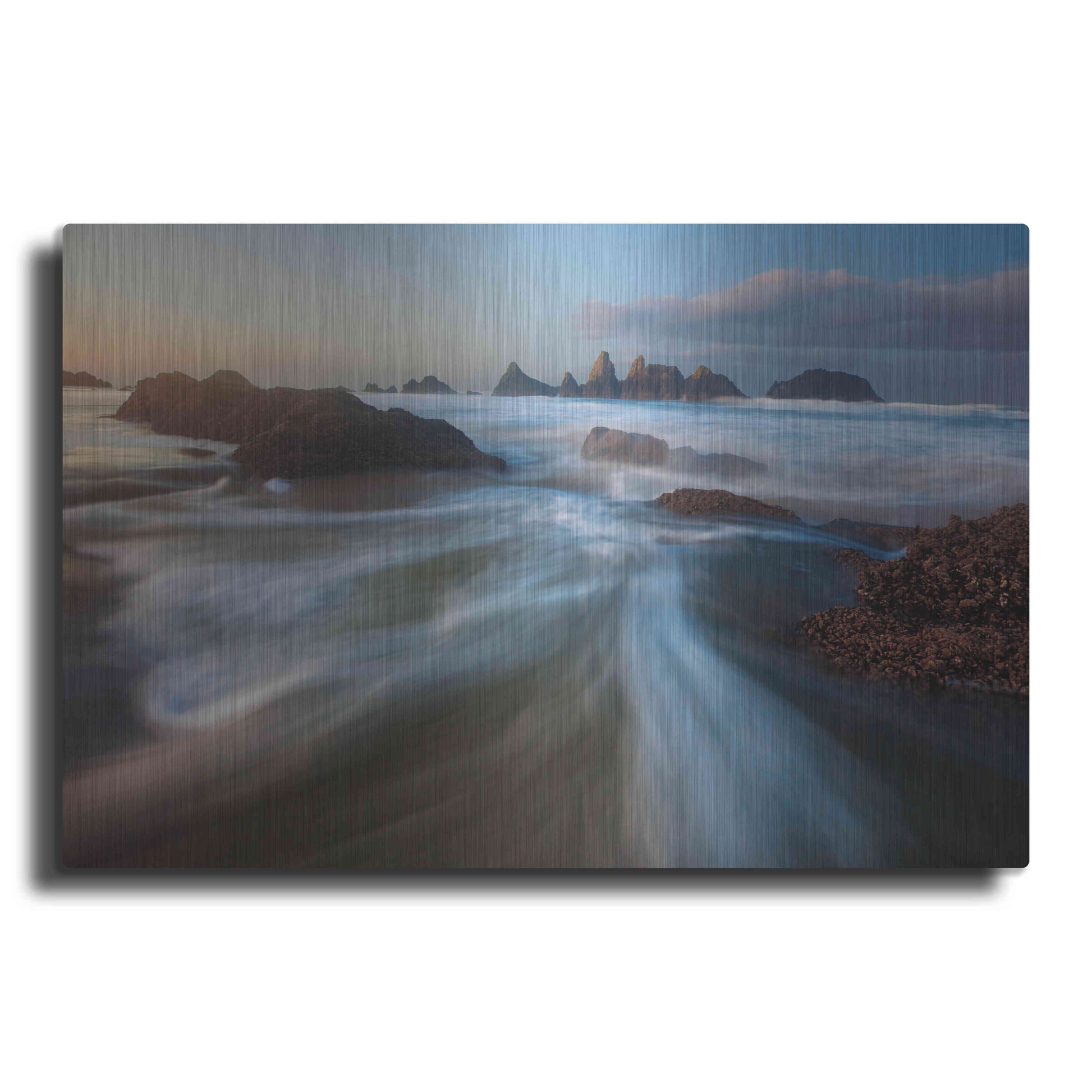 Luxe Metal Art 'Seal Rock Horiz Torrent' by Thomas Haney, Metal Wall Art