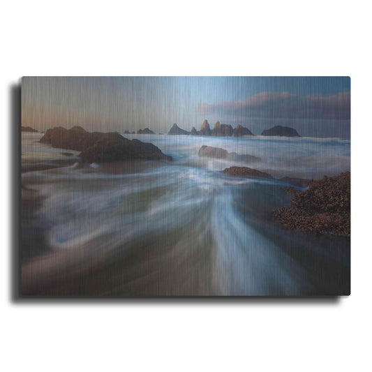 Luxe Metal Art 'Seal Rock Horiz Torrent' by Thomas Haney, Metal Wall Art