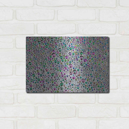 Luxe Metal Art 'Vibrant Sea Foam' by Thomas Haney, Metal Wall Art,16x12