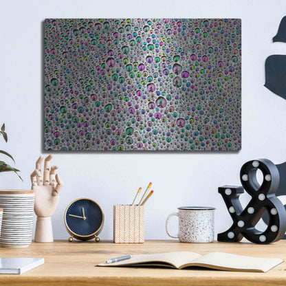 Luxe Metal Art 'Vibrant Sea Foam' by Thomas Haney, Metal Wall Art,16x12