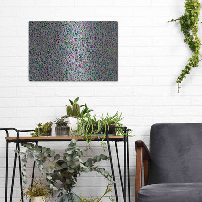 Luxe Metal Art 'Vibrant Sea Foam' by Thomas Haney, Metal Wall Art,16x12