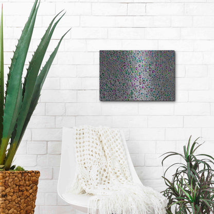 Luxe Metal Art 'Vibrant Sea Foam' by Thomas Haney, Metal Wall Art,16x12