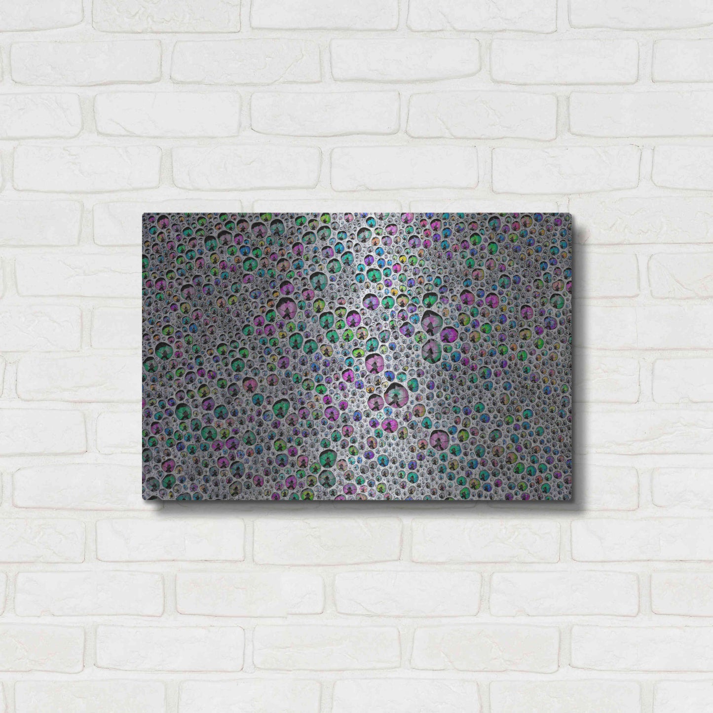 Luxe Metal Art 'Vibrant Sea Foam' by Thomas Haney, Metal Wall Art,24x16