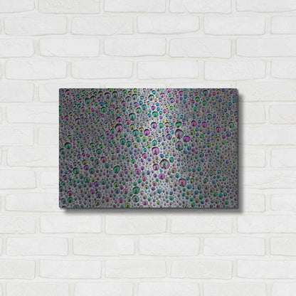 Luxe Metal Art 'Vibrant Sea Foam' by Thomas Haney, Metal Wall Art,24x16