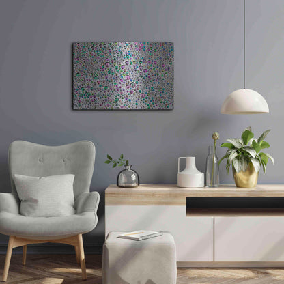 Luxe Metal Art 'Vibrant Sea Foam' by Thomas Haney, Metal Wall Art,24x16