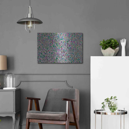 Luxe Metal Art 'Vibrant Sea Foam' by Thomas Haney, Metal Wall Art,24x16