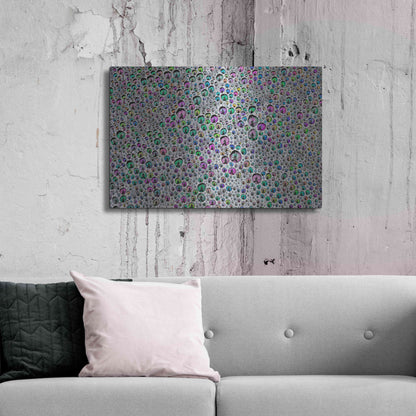 Luxe Metal Art 'Vibrant Sea Foam' by Thomas Haney, Metal Wall Art,36x24