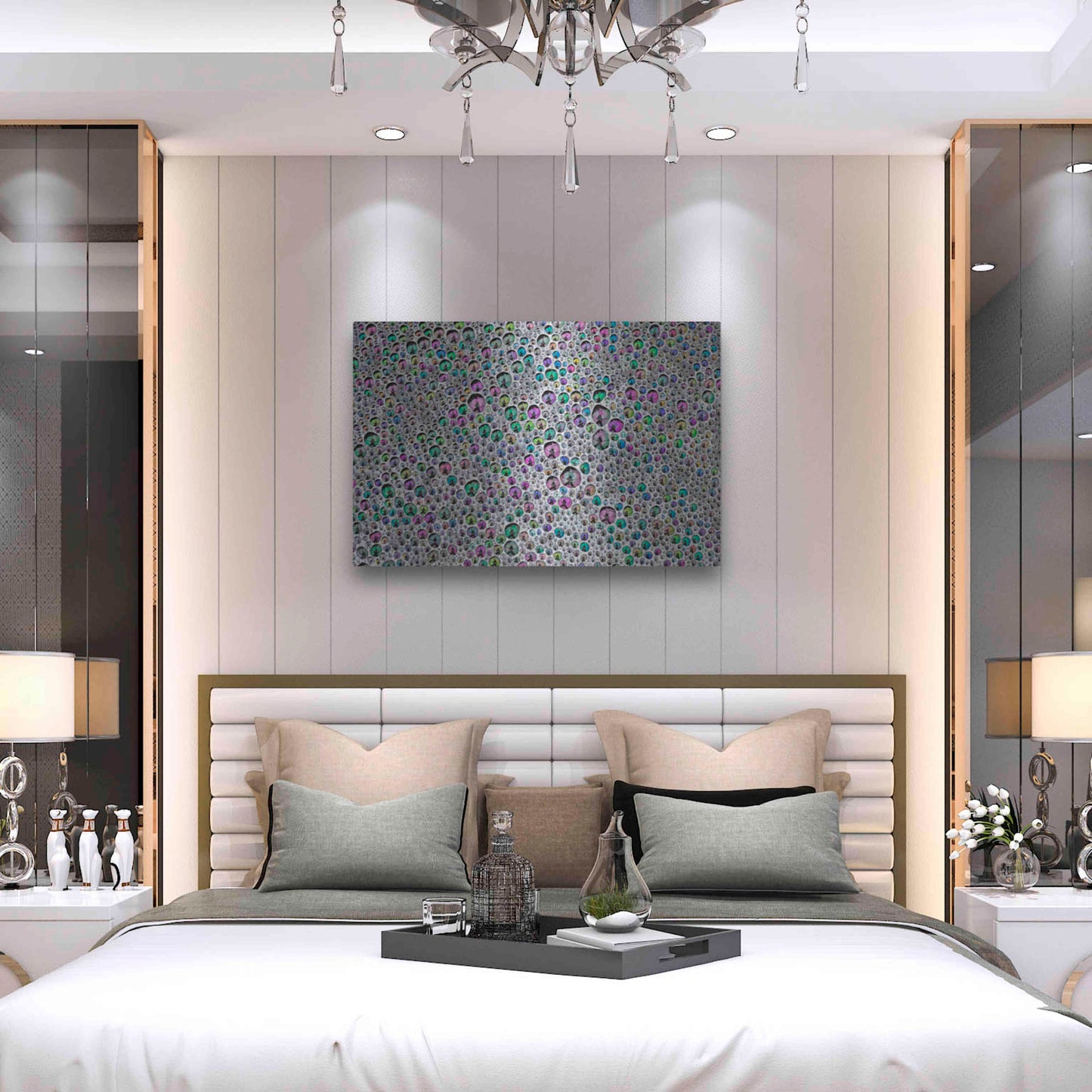 Luxe Metal Art 'Vibrant Sea Foam' by Thomas Haney, Metal Wall Art,36x24