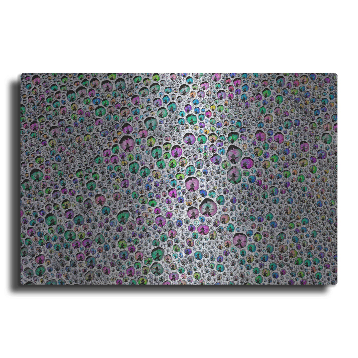 Luxe Metal Art 'Vibrant Sea Foam' by Thomas Haney, Metal Wall Art