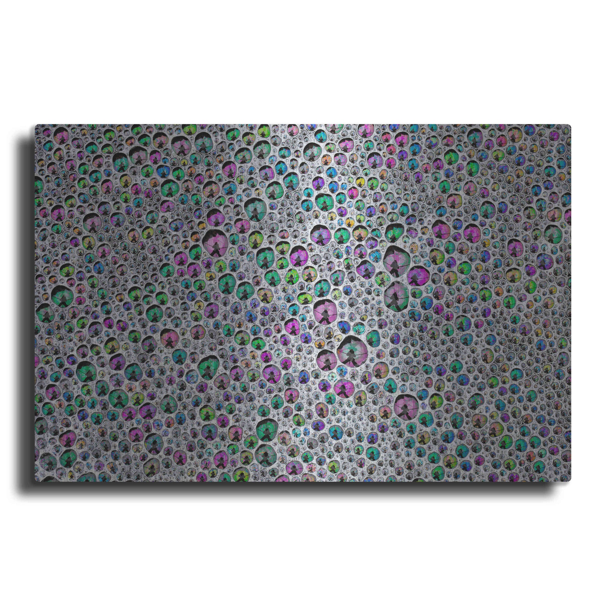 Luxe Metal Art 'Vibrant Sea Foam' by Thomas Haney, Metal Wall Art