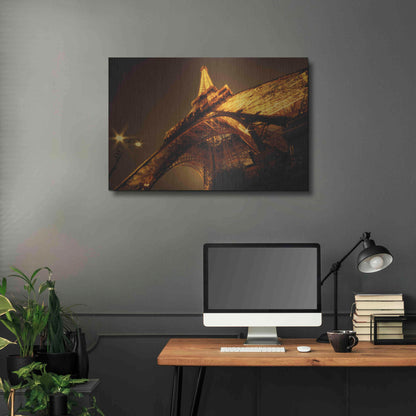 Luxe Metal Art 'Side Effect Eiffel' by Sebastien Lory, Metal Wall Art,36x24